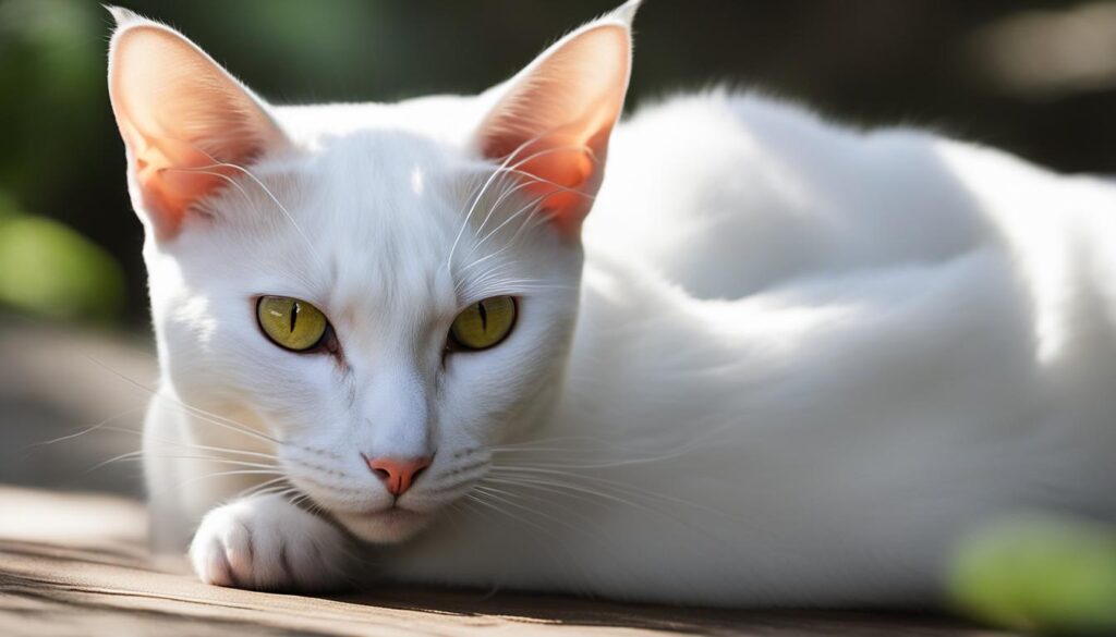 Oriental - Foreign White cat grooming